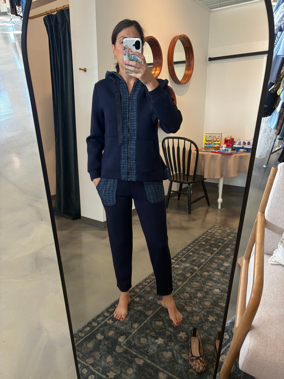 Navy Scuba Pant w/ Tweed