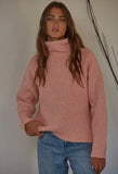 Pink Heavy Stitch Standneck Sweater