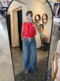 Wide Leg Soft Drawstring Denim