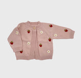 Kids Pink Strawberry Cardi