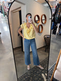 Yellow Bubble Hem Top