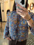 Blue Paisley Quilted Jacket