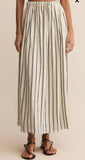 Black Stripe Side Slit Skirt
