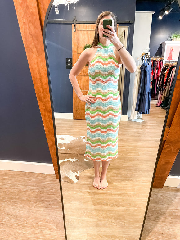Crochet Multi Halter Dress