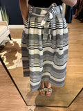 Striped Midi Full Skirt