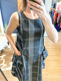 Black Plaid Sculpt Dress