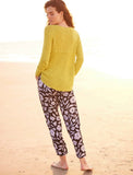 Navy Flower Jogger Pant