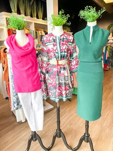 Green Sweater Midi Skirt