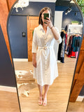 Ivory Linen Shirt Dress