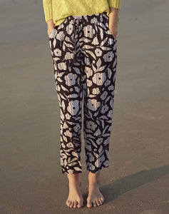 Navy Flower Jogger Pant