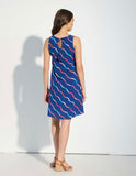 Navy Waves Swing Dress