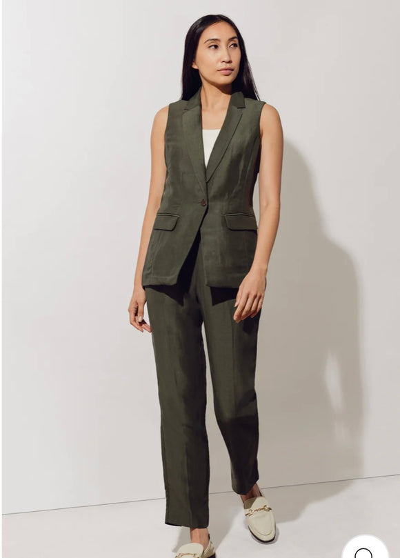 Dark Olive Cropped Pant
