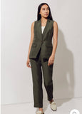 Dark Olive Cropped Pant