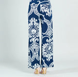 Navy/White Paisley Pant