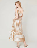 Cafe au Lait Smocked Top Stripe Dress