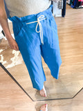 Cobalt Paperbag Pants