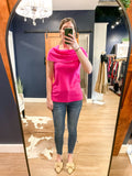 Lime Cashmere Drape Shoulder Top