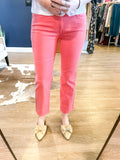 Pink Straight Ankle Jean