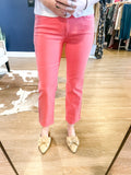 Pink Straight Ankle Jean