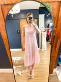 Pink Washed Gauze Midi Dress