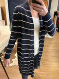 Navy Striped Cardi