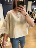 Natural Boxy Linen Top