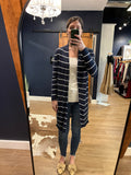 Navy Striped Cardi