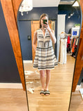 Ivory/Black Aztek Swing Dress