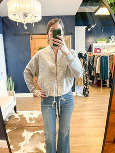 Khaki Cinch Waist Jacket