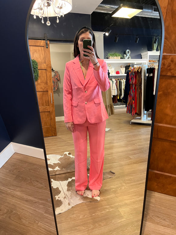 Pink Double Breasted Blazer