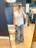 White Crossover Soft Knit Sleeveless Top