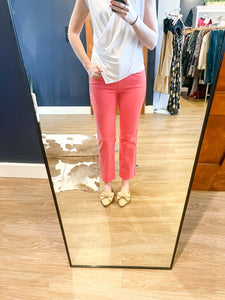 Pink Straight Ankle Jean