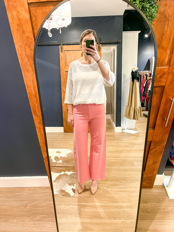 Pink Penny High Rise Wide Leg