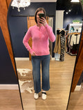 Cashmere Pink Waffle Henley