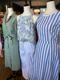 Lt Blue Striped Tie Back Dress