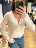 Ivory Cashmere Featherweight Cardi